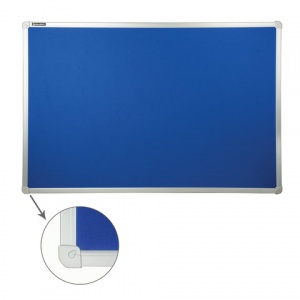 Доска текстильная Brauberg (90х60см, алюминиевая рамка, синяя) (231700)