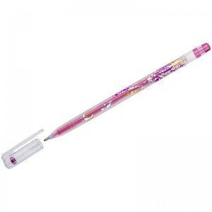 Ручка гелевая Crown Glitter Metal Jell (0.8мм, красный с блестками) 1шт. (MTJ-500GLS(D))