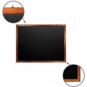 Доска магнитно-меловая Brauberg (90x120см, деревянная окрашенная рамка) черная (236893)