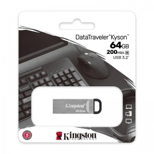 Флеш-диск USB 64Gb Kingston DataTraveler Kyson, серебристая (DTKN/64GB)
