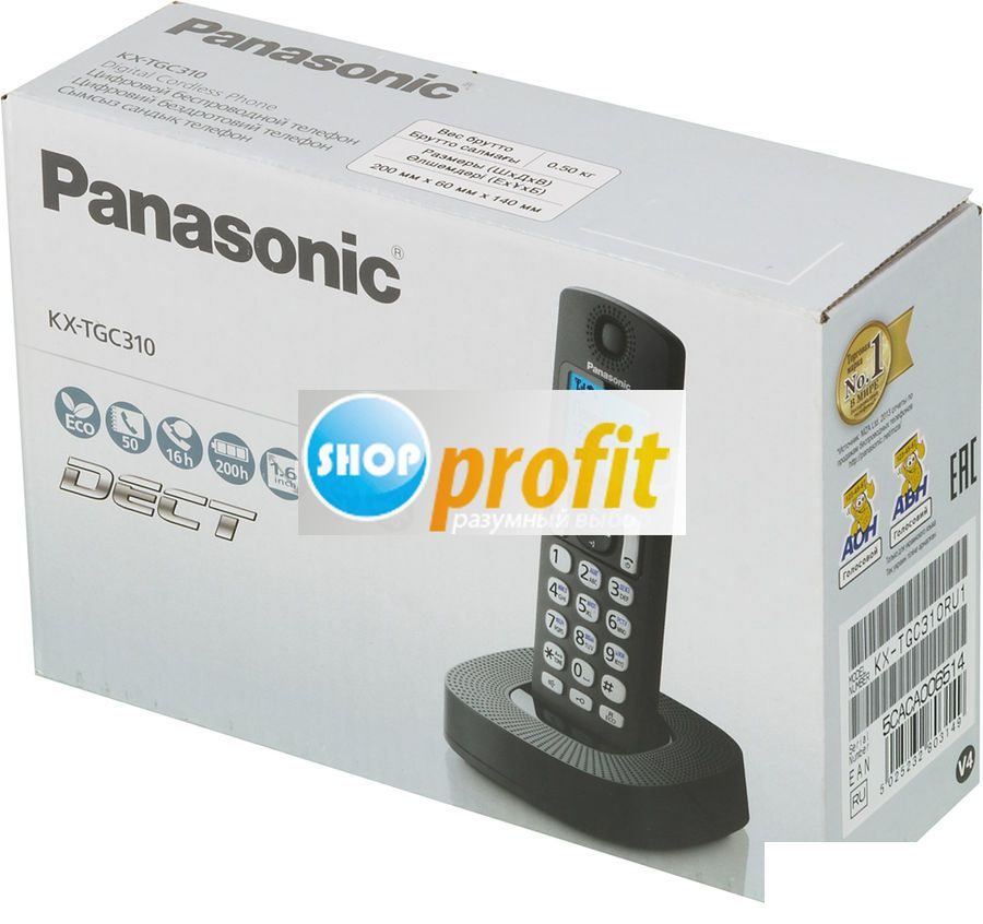 Радиотелефон Panasonic KX-TGC310RU1, черный (KX-TGC310RU1)