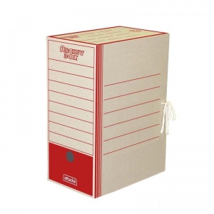 Короб архивный Attache (325x260x150мм, 150мм, до 1500л., картон) красный, 25шт.