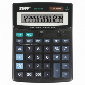 Калькулятор настольный Staff STF-888-14 (14-разрядный) черный