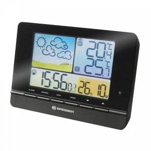 Метеостанция Bresser MeteoTrend Colour, термодатчик, гигрометр, часы, будильник, черный (71135)