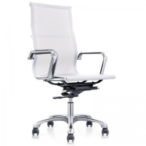 Кресло руководителя Easy Chair 702 T, сетка белая, хром
