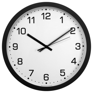 Часы настенные аналоговые Troyka 77760754, круглые, 30x30x5, черная рамка (77760754)