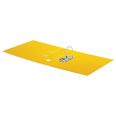 Папка с арочным механизмом Brauberg (70мм, А4, картон/пвх двухсторонний) желтая (222650)