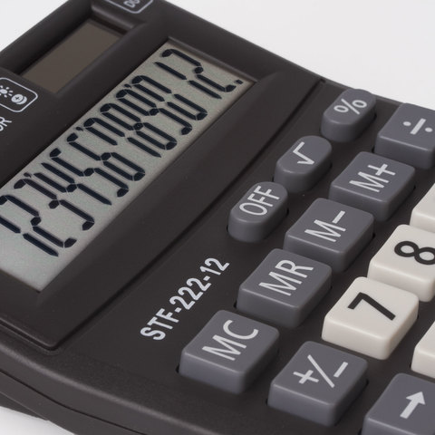 Калькулятор настольный Staff Plus STF-222 (12-разрядный) черный (250420), 20шт.