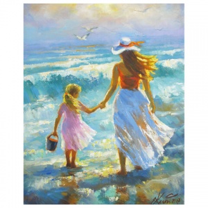 Картина по номерам Остров сокровищ "На прогулке с мамой", 40х50см, на подрамнике, акрил (662909)