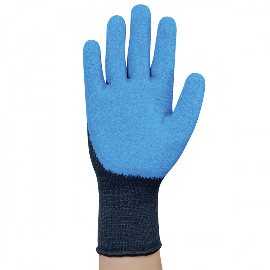 Перчатки защитные хлопково-полиэфирные, утепленные, покрытие латексное, 10 класс, размер 10, 1 пара (ct32wl чер)