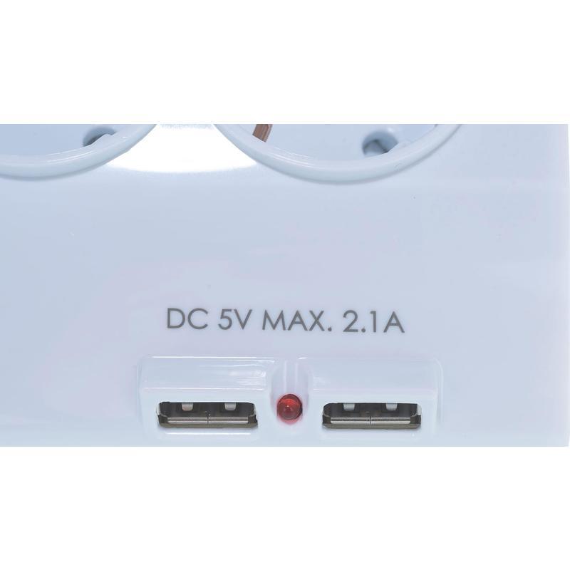 Сетевой удлинитель Старт С/У S 5x1-ZDV 2USB, 5 розеток + USB 1.5м, с заземлением и выключателем