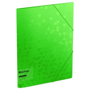 Папка на резинках пластиковая Berlingo Neon (А4, 600мкм, до 300 листов) зеленый неон (FB4_A4392)