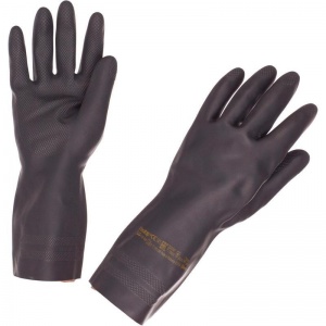 Перчатки защитные неопреновые Ansell "Неотоп" 29-500 КЩС, черные, размер 8 (M), 1 пара