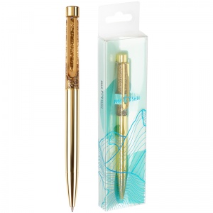 Ручка шариковая автоматическая Meshu Gold sand (1мм, синий цвет чернил) 1шт. (MS_94109)