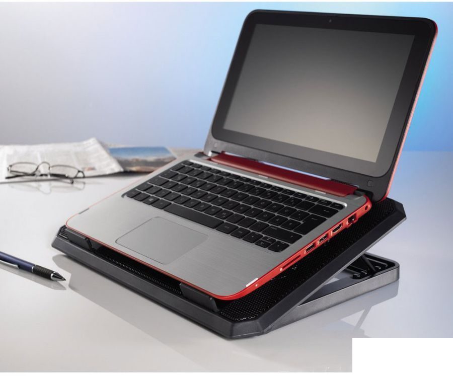 Подставка для ноутбука Hama H-53065, 15.6&quot;, 2 вентилятора, черная (H-53065)