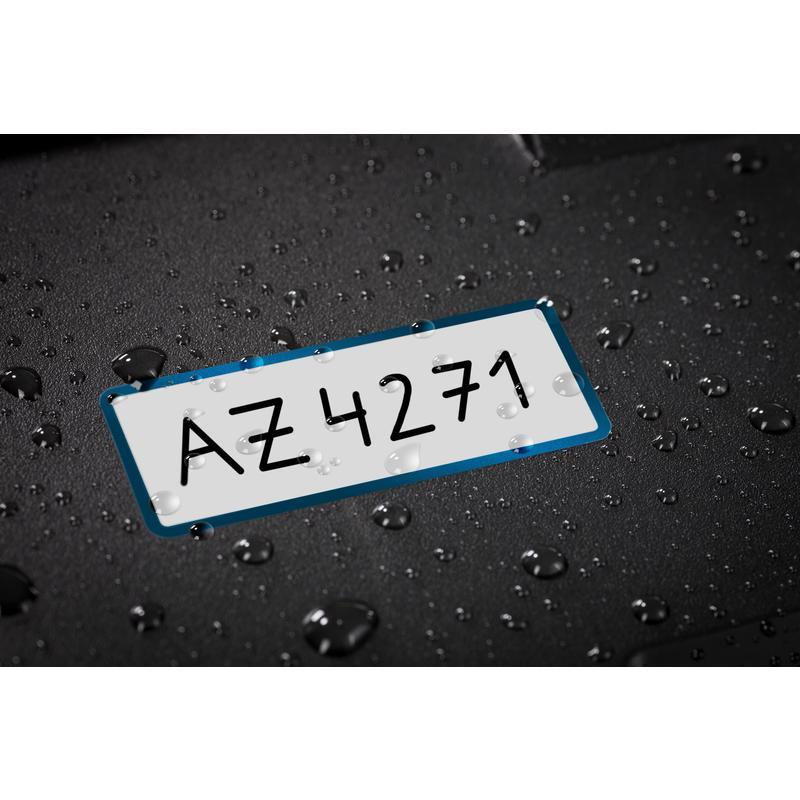 Этикетки самоклеящиеся Avery Zweckform для инвентаризации (50x20мм, 5шт. на листе А4, 10 листов) серебристые с синей рамкой