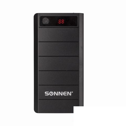 Внешний аккумулятор Sonnen Powerbank V59 (20000 mAh) LED-дисплей, фонарик, черный (262759)