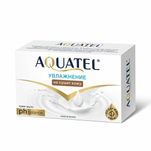 Мыло-крем туалетное Aquatel "Класическое" увлажняющее, 90г, 24шт. (6229)