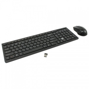 Набор клавиатура+мышь Defender Columbia C-775, беспроводной, USB, черный (45775)