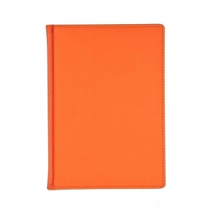 Ежедневник недатированный А5 Альт Velvet (136 листов) обложка кожзам, оранжевая (146х206мм)