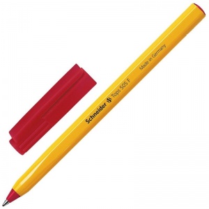 Ручка шариковая Schneider Tops 505 F (0.4мм, красный цвет чернил, корпус желтый) 50шт. (150502)