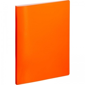 Папка-скоросшиватель с пружинным механизмом Attache Neon (А4, 0.5мм, до 120л., пластик) оранжевая, 1шт.