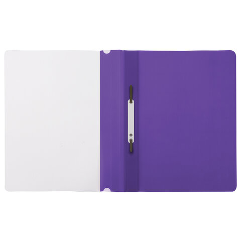 Папка-скоросшиватель Staff (А4, 0.1/0.12мм, пластик) фиолетовый, 75шт. (229237)