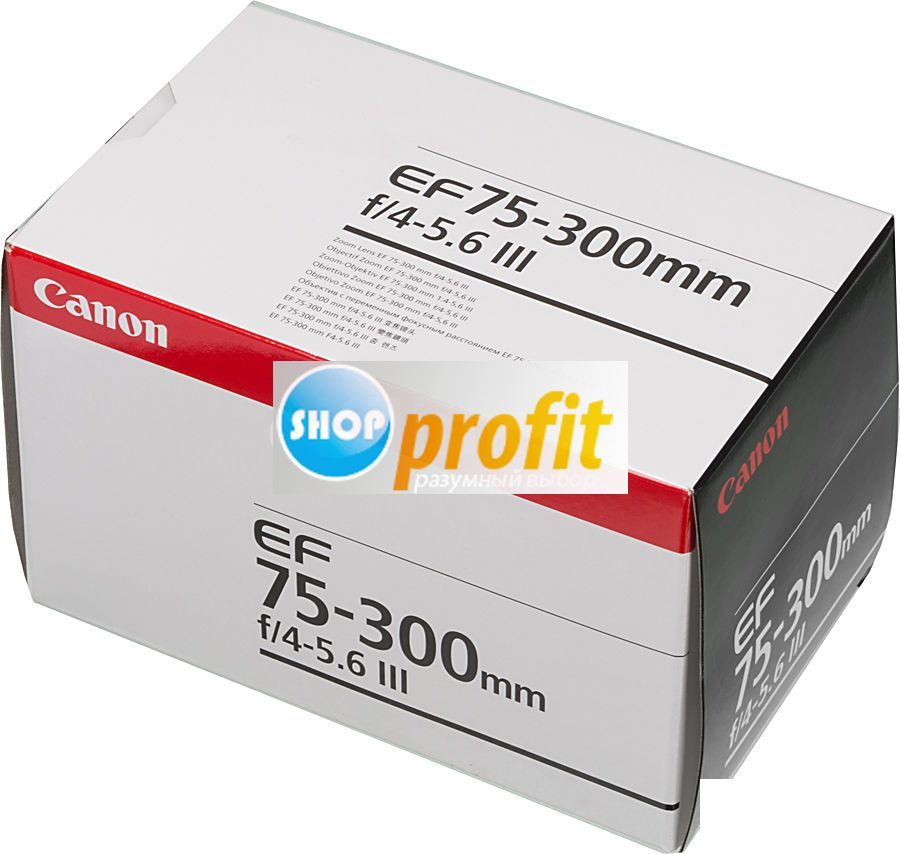Объектив Canon EF 75-300mm f/4-5.6 III, байонет Canon EF, черный (6473A015)