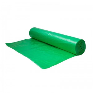 Пакеты для мусора 120л, Luscan (70x110см, 25мкм, зеленые) ПНД, 20шт. в рулоне