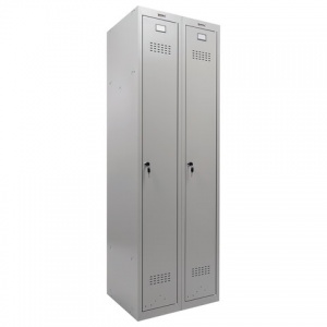 Шкаф для одежды металлический Brabix "LK 21-80", усиленный, 2 секции, 1830х800х500мм