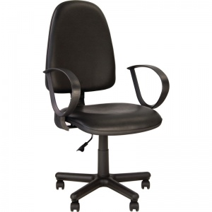 Кресло офисное Jupiter, кожзам черный, пластик, металл