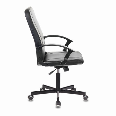 Кресло руководителя Brabix Simple EX-521, компактная упаковка, экокожа черный