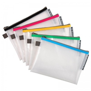Папка-конверт на молнии Exacompta (170x230мм, 3мм, пластик) цветная