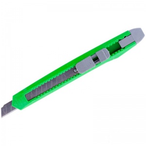 Нож канцелярский 9мм OfficeSpace, пластик, серый (CUT9_1364)
