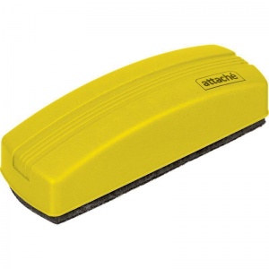 Губка-стиратель для маркерных досок Attache (160x55x45мм, магнитная) желтая