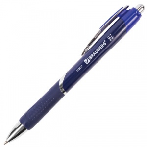 Ручка шариковая автоматическая Brauberg Dash (0.35мм, резиновый упор, синий цвет чернил) 1шт. (142417)