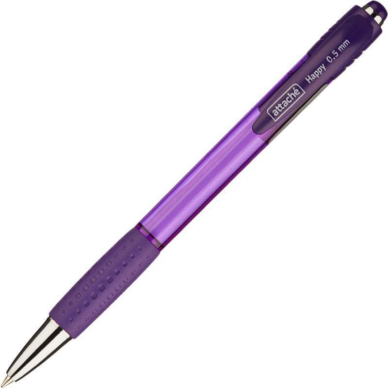 Ручка шариковая автоматическая Attache Happy (0.5мм, синий цвет чернил) 12шт.
