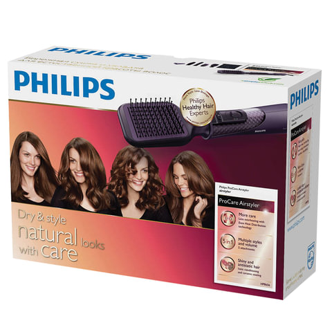 Фен-щетка Philips HP8656, 1000Вт, фиолетовый (HP8656)