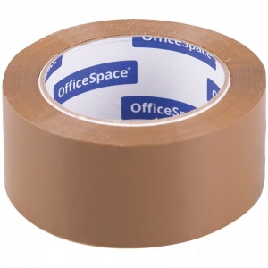 Клейкая лента (скотч) упаковочная OfficeSpace (48мм x 100м, 45мкм, коричневая) (КЛ_18610)