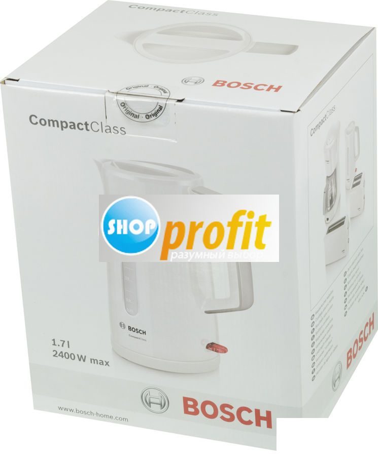 Чайник электрический Bosch TWK 3A011, 2400Вт, белый (TWK3A011)