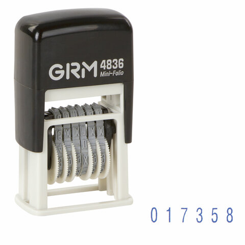 Нумератор автоматический GRM 4836 (6-разрядный, высота шрифта 3мм) 2шт. (124141018)