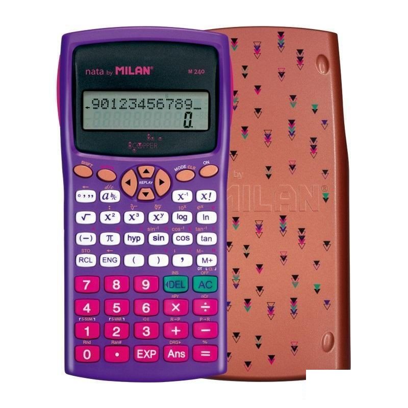 Калькулятор научный Milan M240 (10+2-разрядный) 240 функций, фиолетовый (159110CPBL)