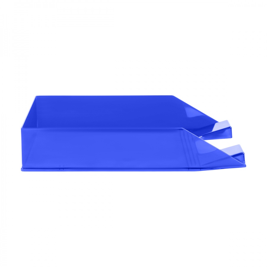 Лоток для бумаг горизонтальный Стамм &quot;Фаворит&quot;, тонированный синий (ЛТГ-30563), 6шт.