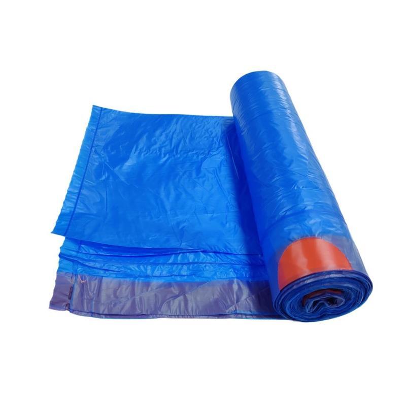Пакеты для мусора 30л, Luscan (50x60см, 25мкм, синие) ПНД, 20шт. в рулоне, с завязками