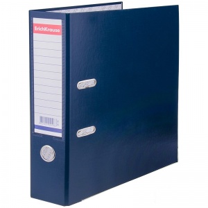 Папка с арочным механизмом Erich Krause Бизнес (70мм, А4, картон/пвх, метал.кант) синяя (198)