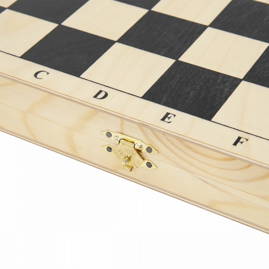 Игра настольная Шашки Золотая сказка, классические, деревянные лакированные, доска 29х29см