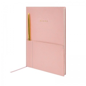 Ежедневник недатированный А5 Lorex Elegance Stylish Collection (80 листов) твердая обложка, розовый, ручка в кармашке