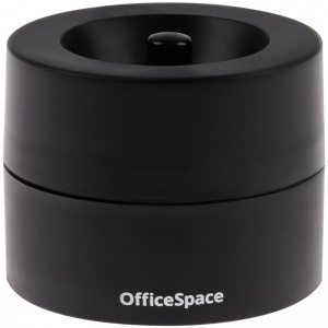 Скрепочница магнитная открытая OfficeSpace, без скрепок, черная, картонная коробка (331462), 24шт.