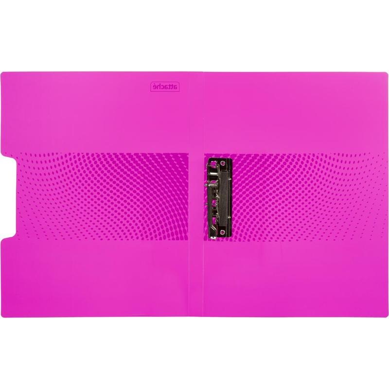 Папка с зажимом Attache Digital (А4, до 120л., пластик) розовая, 20шт.