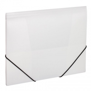 Папка на резинках пластиковая Brauberg Office (А4, до 300 листов) белый (228080), 50шт.